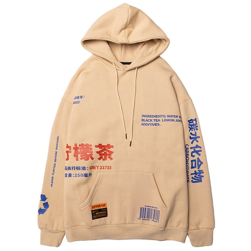"Lemon Tea" Unisex Men Women Streetwear Graphic Hoodie Daulet Apparel