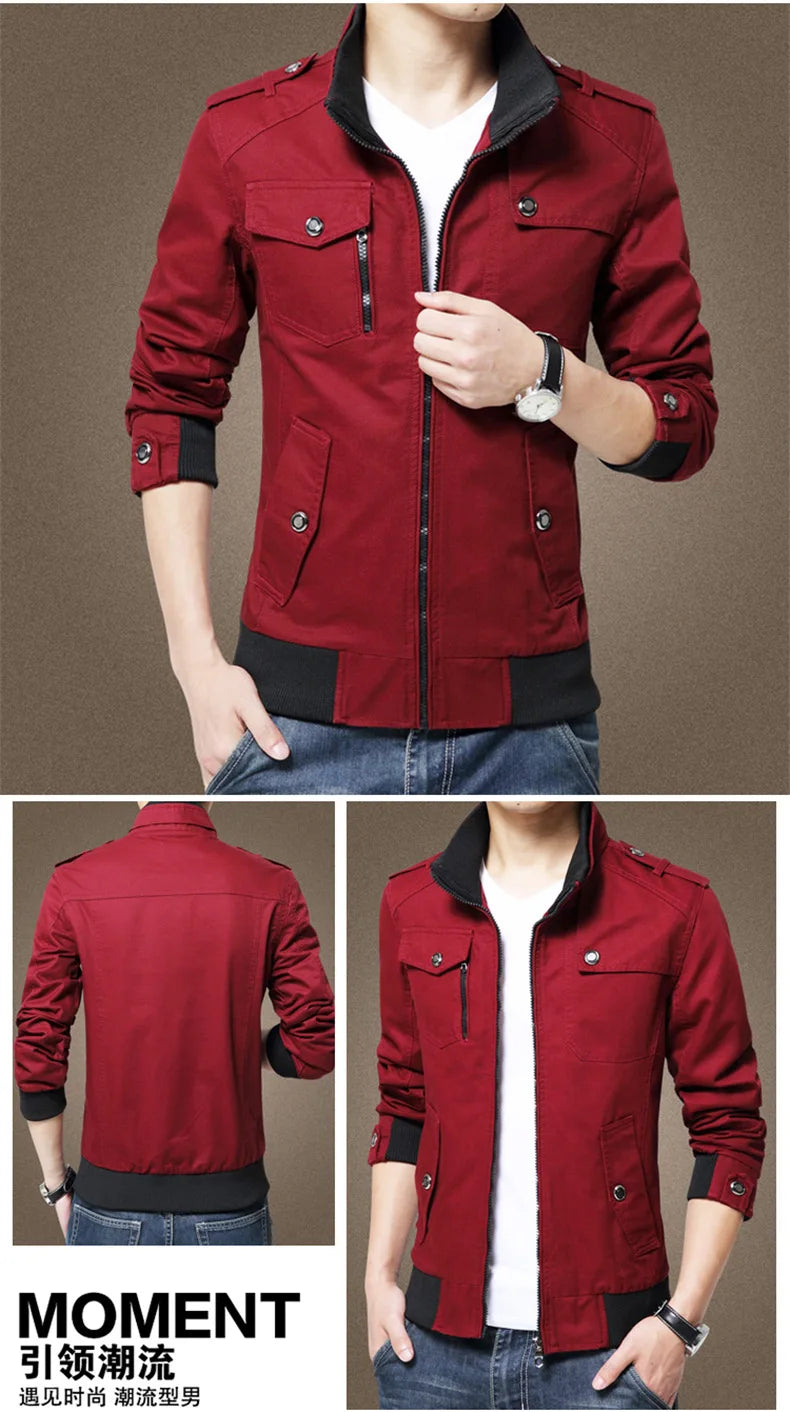 jackets men winter military jacket pilot bomber jacket coat multi pockets casual cargo work jacket men clothing combat utility trousers