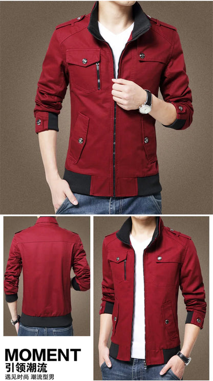 jackets men winter military jacket pilot bomber jacket coat multi pockets casual cargo work jacket men clothing combat utility trousers