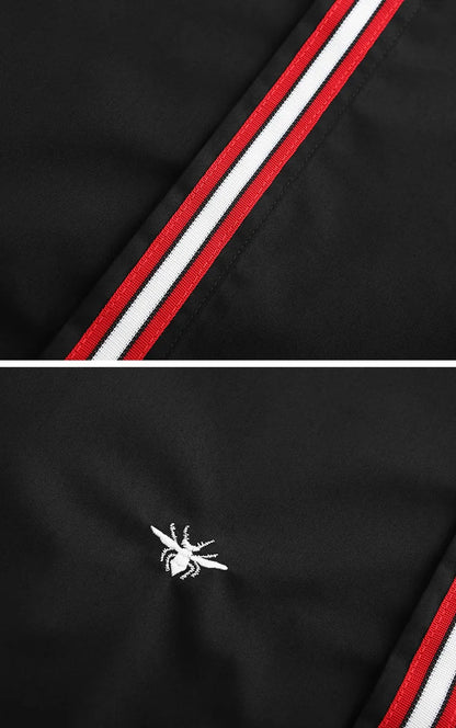New 2021 Luxury Men Classic Embroidered bee stripe Ribbon Fashion Cotton Casual Shirts Shirt High Quality Short Sleeves A65 Street King Limited