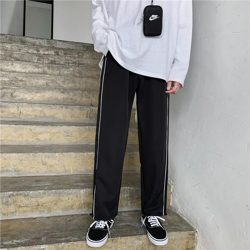 Black Casual Pants Men Fashionable Oversized Sports Pants Men Streetwear Hip-hop Loose Wide Leg Pants Mens Joggers Trousers Street King Limited
