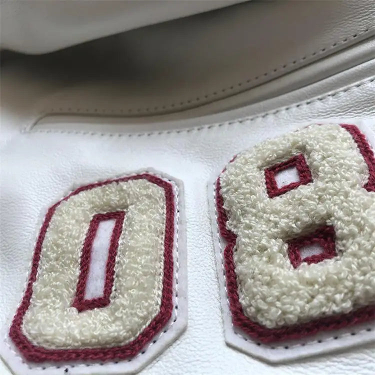 Leather Jacket Men Motorcycle Luxury Designer Embroidery Short Biker Baseball Jackets Y2k Streetwear Winter Bomber Coat White Street King Limited