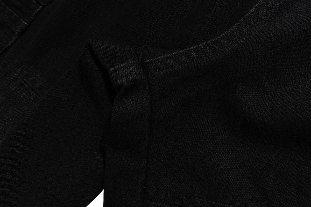 high street multi pocket washed black cargo pants for men wide leg baggy casual jeans oversized baggy denim trousers 2 unique cargo style 1126