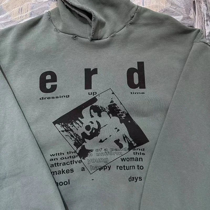 24AW printed fleece hoodie Street King Limited