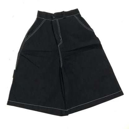 wexwear embroidery skate cargo jeans denim shorts baggy retro y2k harajuku gym basketball shorts streetwear men clothing unique cargo style 3817