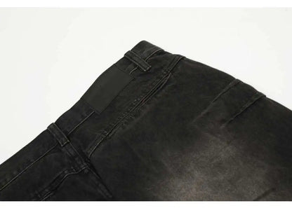 hip hop american trend retro straight leg washed denim jeans spring and autumn high street couple loose wide leg casual pants unique jeans style 604