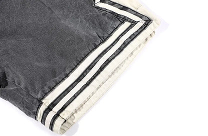 New 2021 luxury Novelty Men Comfortable Classic Striped DIRTY Old Wash Skateboard Street Cotton Casual Shorts Kanye west A202 Street King Limited