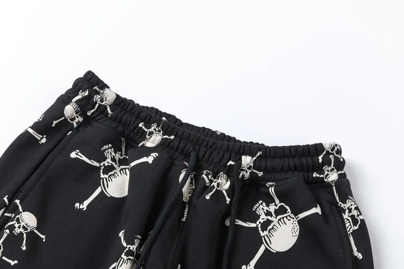 new 2023 hot luxury men classic skull head black saint comfortable cotton parkour sweat casual pants sweatpants 710 streetwear sweatpants