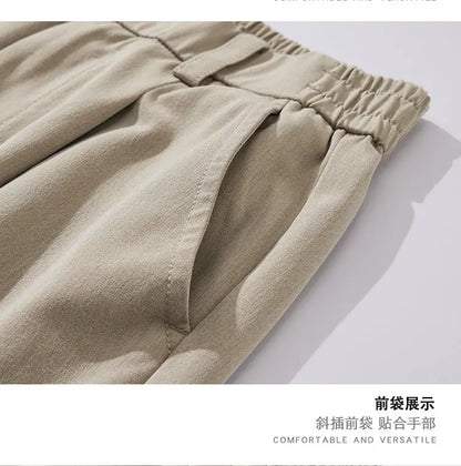 simple casual pants mens spring autumn loose fashion straight wide leg plus size pants cityboy streetwear trousers unique default style 2144