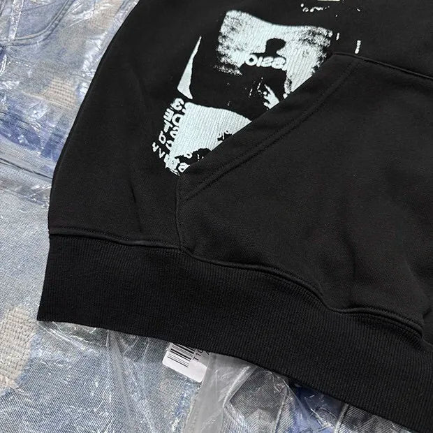 24AW simple printed hoodie Street King Limited