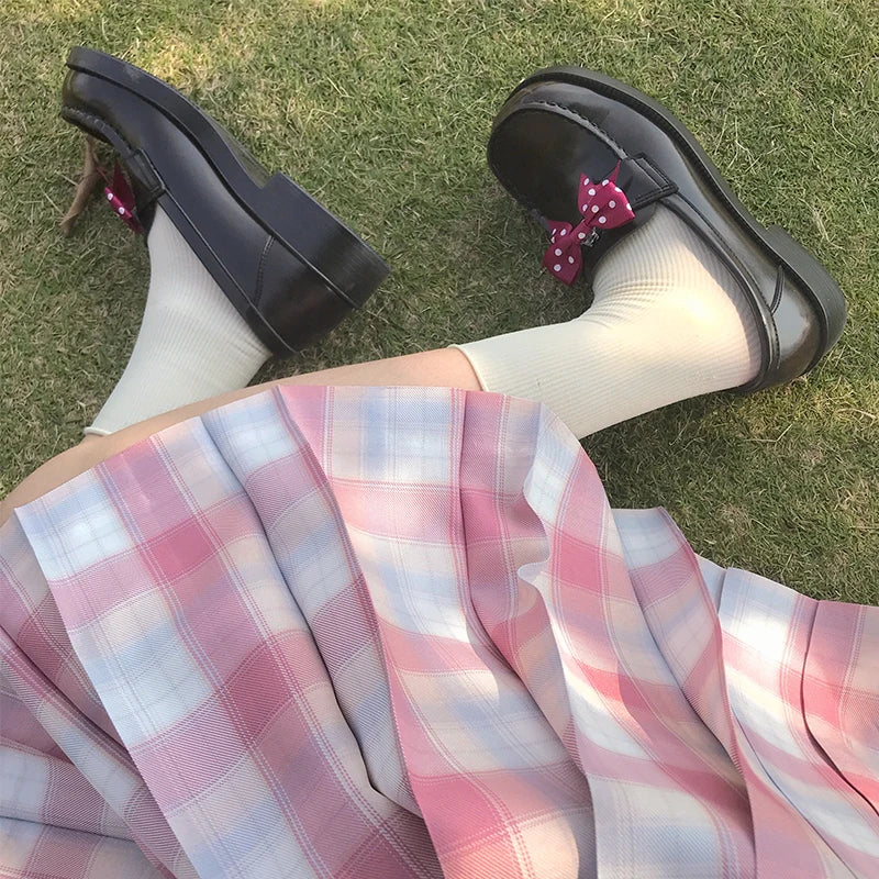 Jk Uniforms Gyaru School Uniform for Girl Student Pleated Skirt Uniform Set Women Short Sleeve Bow Tie Seifuku Japanese Style Street King Limited