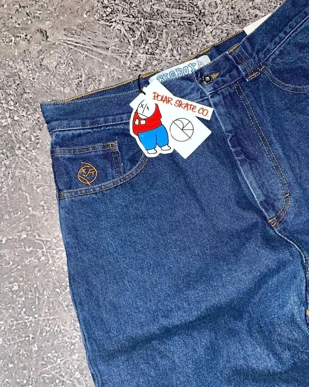 retro blue baggy jeans hip hop streetwear big boy jeans y2k embroidery pattern pants men women fashion pants clothing unique jeans style 1016