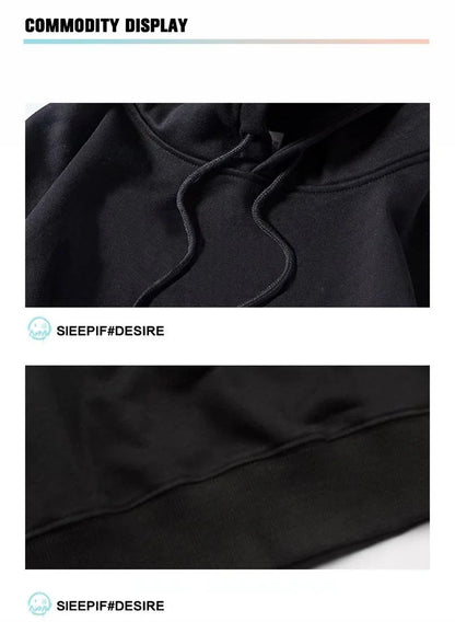 Gothic Print Men Hoodies Japanese Harajuku Fashion Hooded Sweatshirts Male Casual Y2K Hoodie 2025 Autumn Loose Sudaderas hombre Street King Limited
