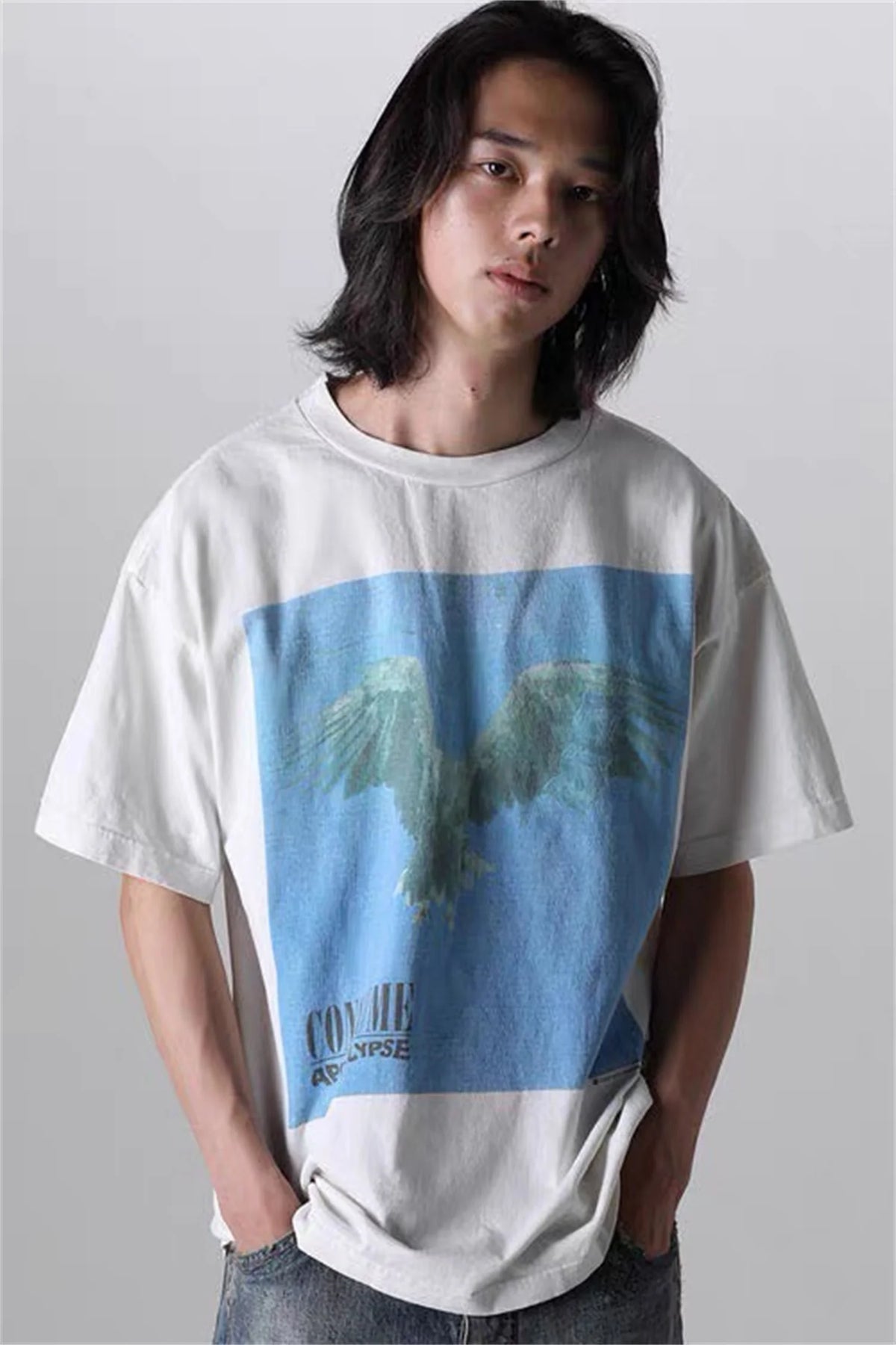 2024 Vintage Retro Print Olded Washed High-Street Cotton Tops T-Shirt For Summer Street King Limited