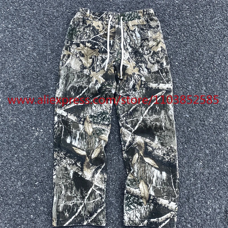 new autumn vintage straight leg casual functional work pants american high street heavyweight washed worn tactical pants clothes minimalist street pants