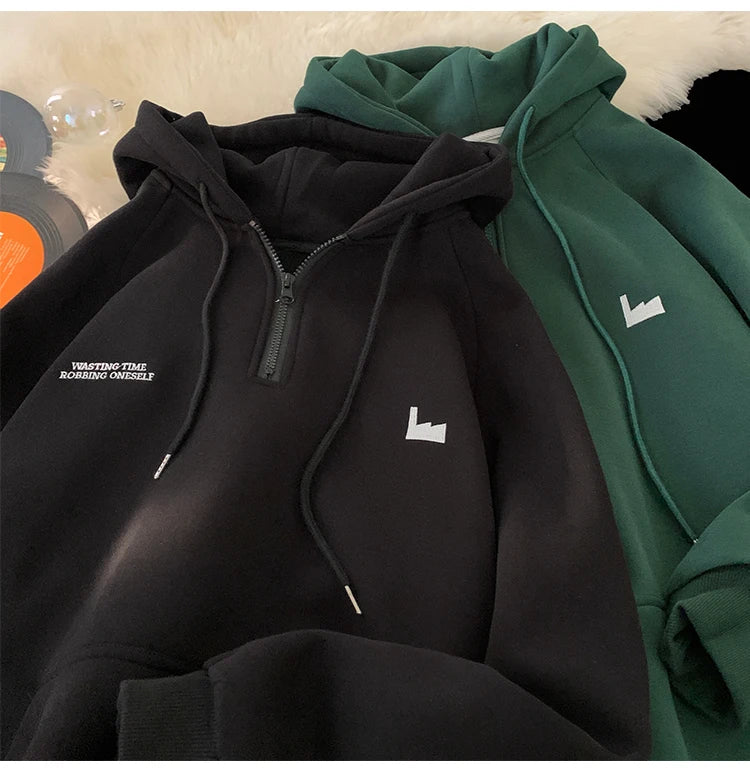 Men's Hoodies Trendy Brand Printing Fashion Drawstring Hooded Harajuku Unisex Street Sweatshirts Autumn Winter New Male Clothing Street King Limited