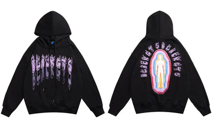 Hoodie Sweatshirt Streetwear Hip Hop Graphic Letter Print Punk Gothic Men Women 2022  New Harajuku Fashion Casual Loose Pullover Street King Limited