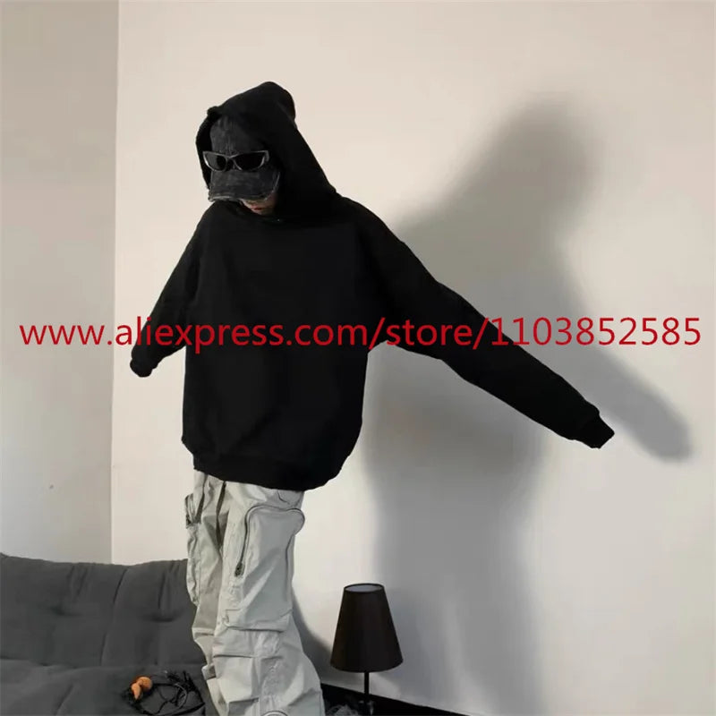 2024 Autumn/Winter High Street Basic Vintage Damaged Hole Loose Hoodie Hoodie Hoodie Hoodie Jacket Long Sleeve Heavy Weight Street King Limited