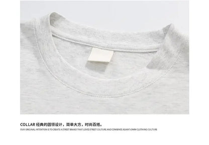 Korean style trendy brand street printed T shirt ins summer y2k simple personality hip-hop white gray sports half sleeved top Street King Limited