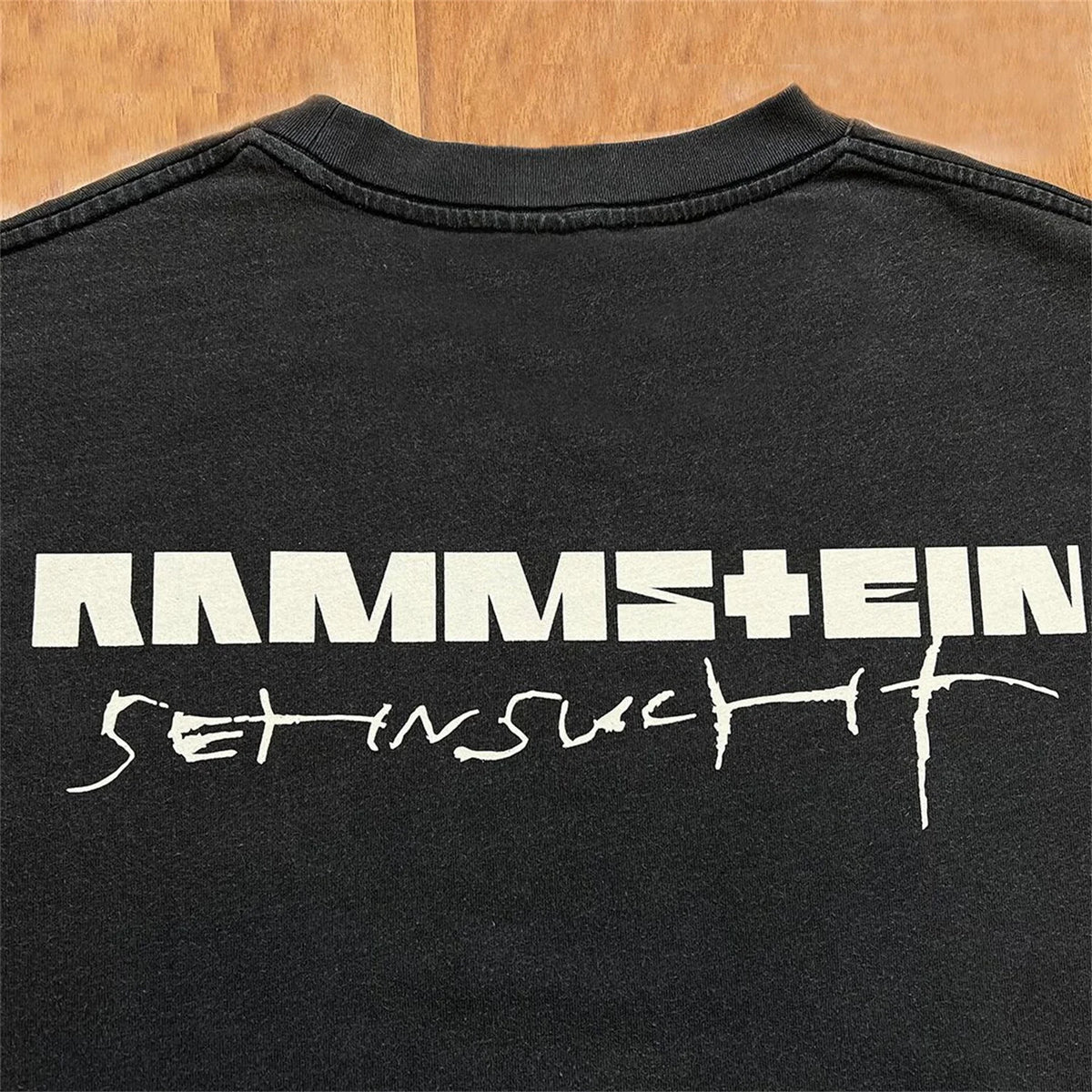 VTG Germany Rock Band Retro Portrait Print Washed Old Casual Oversize Cotton High-Street Tops T-Shirts Street King Limited