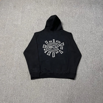 Harajuku Logo Embroidery Thick Fleece Hooded Hoodies for Men and Women Pullover Baggy Casual Sweatshirts Oversized Loose Hoody Street King Limited