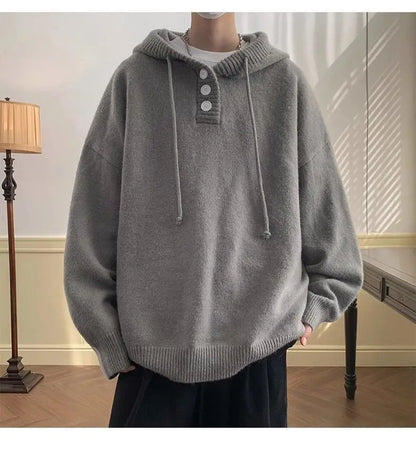 American style trend personalized trend lazy style for men and women hooded sweater loose and casual knit top for couples y2k Street King Limited