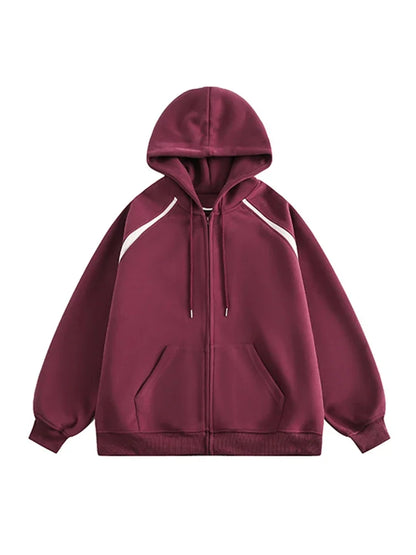 Autumn Oversized Zipper Hoodies For Men New Casual Hooded Cardigan Jackets Streetwear Patchwork Fleece Y2K Hoody Sweatshirts Street King Limited
