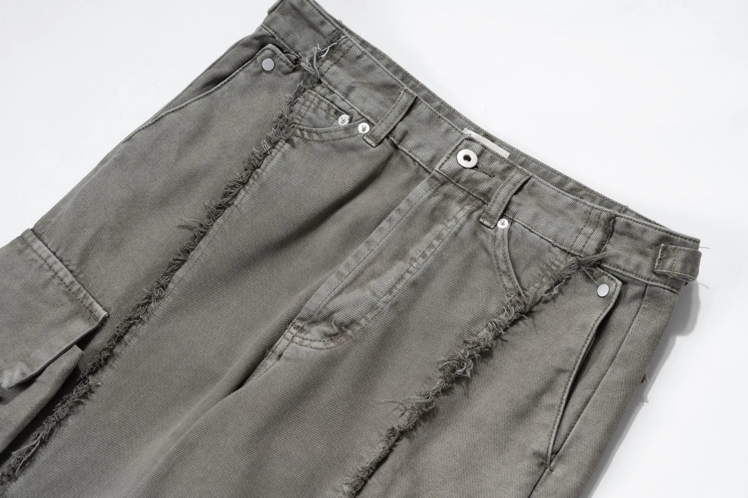 y2k streetwear tassel multi pocket jeans for men straight solid baggy cargo pants pantalones hombre casual denim trousers unique cargo style 897