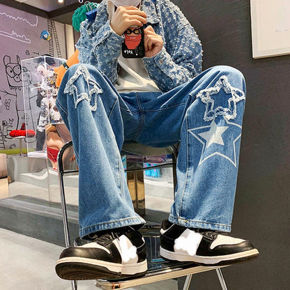 "Street Style" Unisex Men Women Streetwear Denim Jeans Daulet Apparel