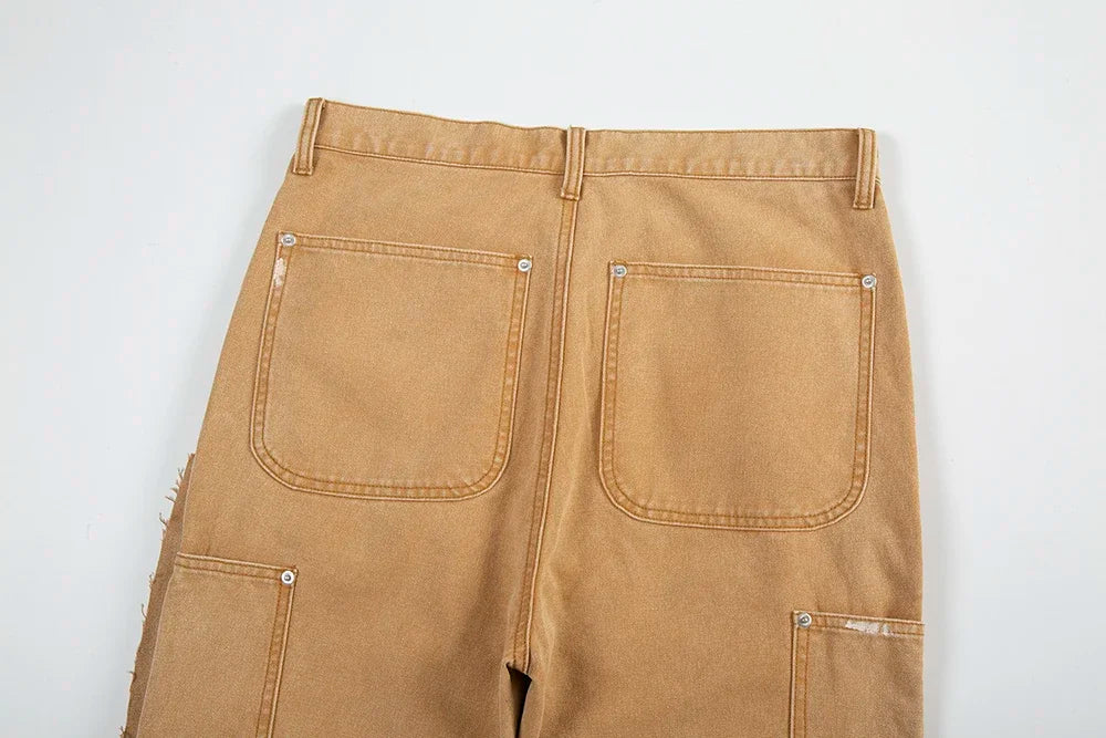 high street spliced speckled ink micro flare pants for men and women patchwork baggy jeans ropa hombre casual denim trousers 2 unique jeans style 1133