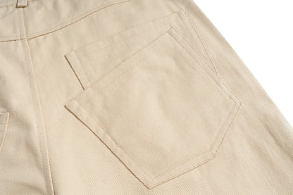 streetwear solid color pockets baggy cargo pants mens straight loose casual boot cut ropa hombre oversized flare trousers unique cargo style 276