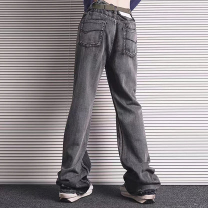 Harajuku Washed Vintage Straight Wide Leg Denim Pants Men and Women High Street Baggy Casual Flare Jeans Pants  Y2K Oversized Street King Limited