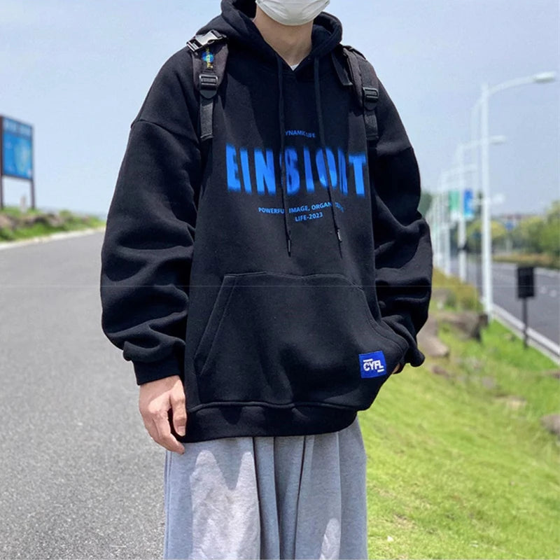 Spring Retro Letter Printed Hoodies Hombre 2024 New Personality Loose Streetwear Pullover Sweatshirts Y2K Fleece Hoodie Clothes Street King Limited