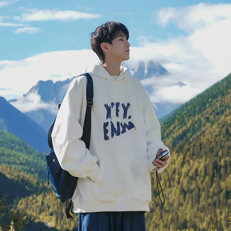 New Goth Oversized Pullover Hoodies For Men Letter Print Hooded Sweatshirts Hip Hop Aesthetic Harajuku Y2K Streetwear Hoodie Street King Limited