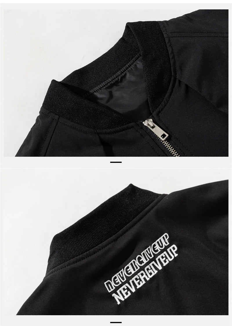 autumn mens zipper bomber jackets aesthetic vintage casual baseball uniform design hip hop street fashion techwear jacket man unique default style 1527