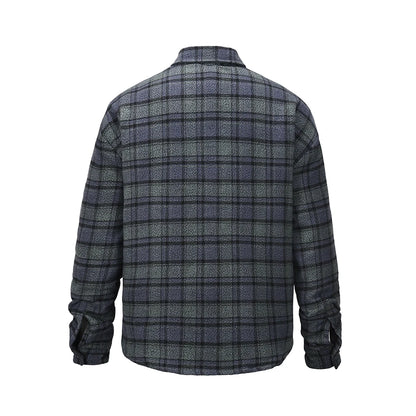 y2k streetwear vintage plaid winter padded cotton jacket for men and women lapel baggy casual ropa chaquetas hombre thick coat menswear bottoms
