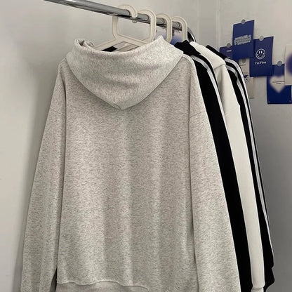 Oversized Flame Graphic Hoodie for Men