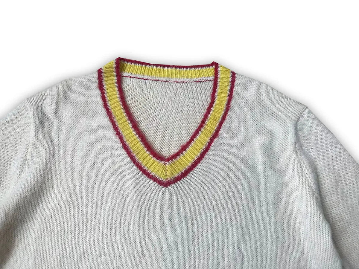 V Neck Striped Blue Pullover Sweater for Men and Women Streetwear Ropa Hombre Casual Autumn Wool Sweater Oversized Loose Tops Street King Limited