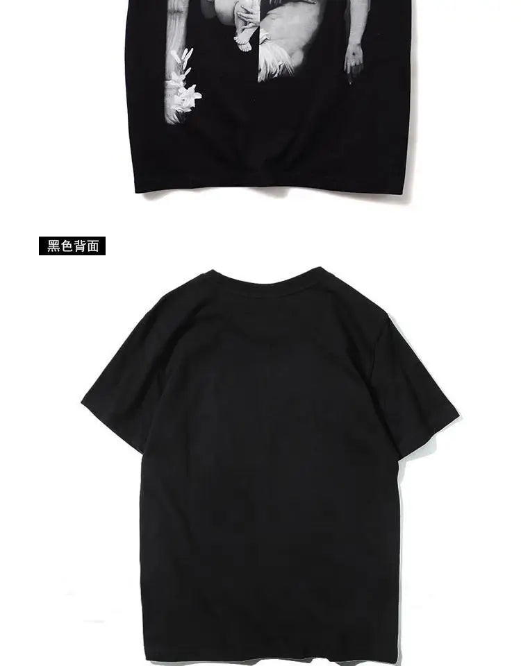American large size trendy angel European and American printed short-sleeved T-shirt for male and female students trendy brand Street King Limited