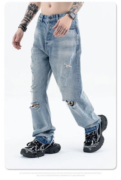 Destroy straight-leg wide jeans Street King Limited