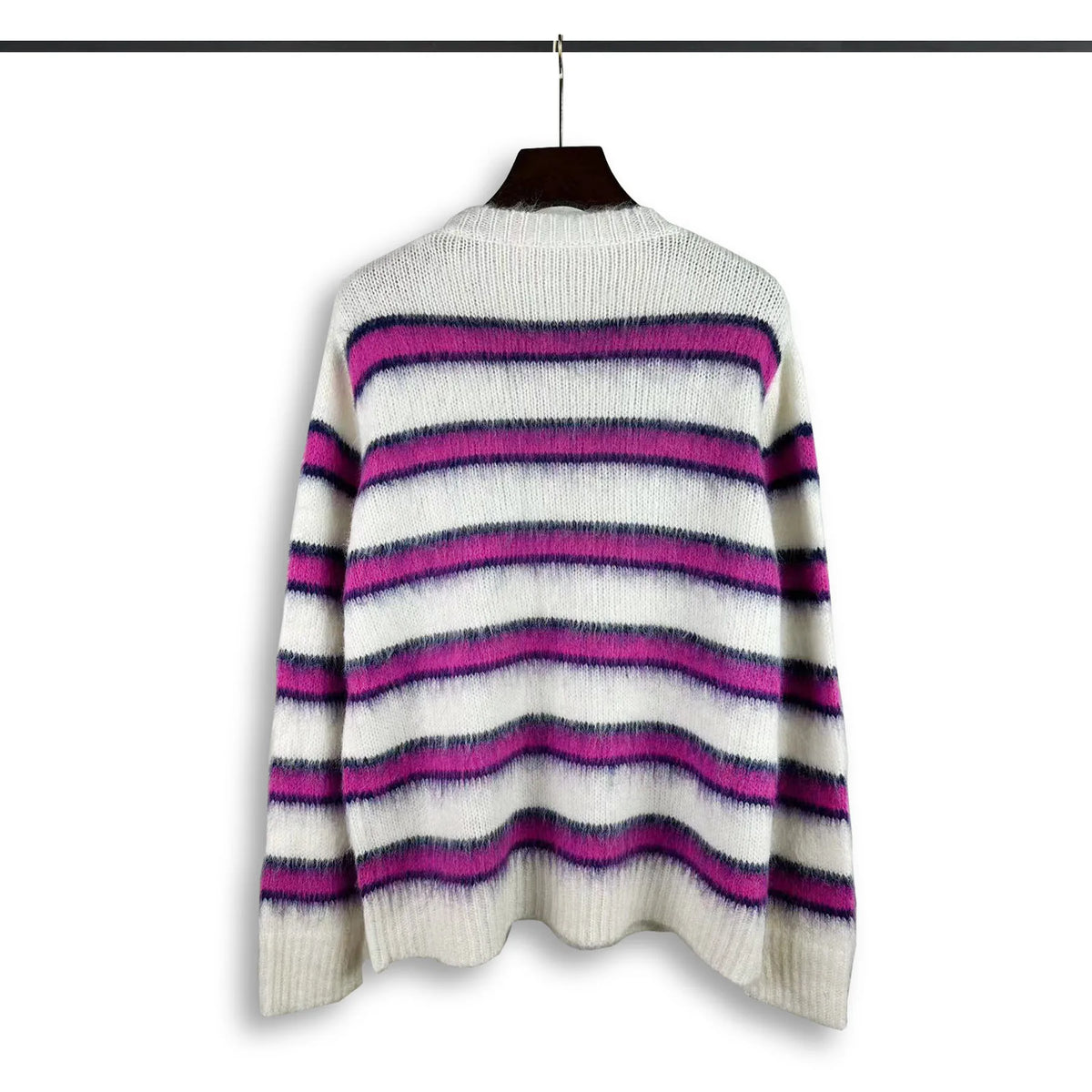 New 2023 Men Luxury Striped Colorful Mohair Gentleman Classic Cotton Knit Casual Sweaters Pullover Asian Size High Drake #527 Street King Limited