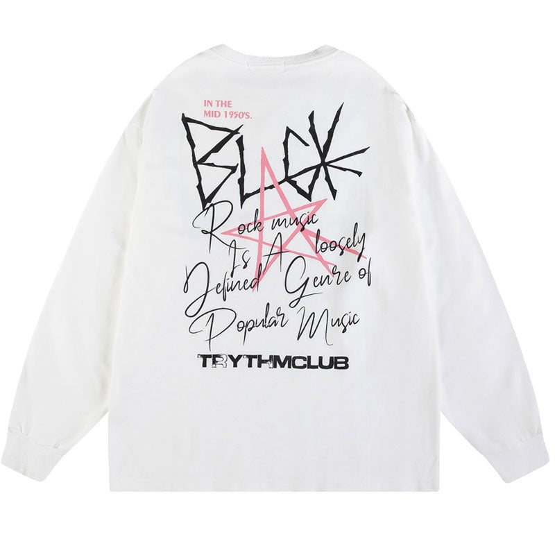 "Black Skies" Unisex Men Women Streetwear Graphic Sweatshirt Daulet Apparel