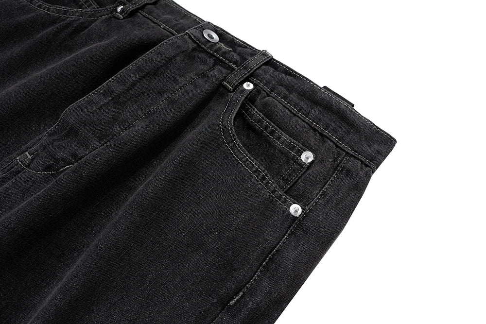 ro style spiral long zipper straight baggy jeans for men and women streetwear y2k pantalones hombre casual denim trousers unique jeans style 3404