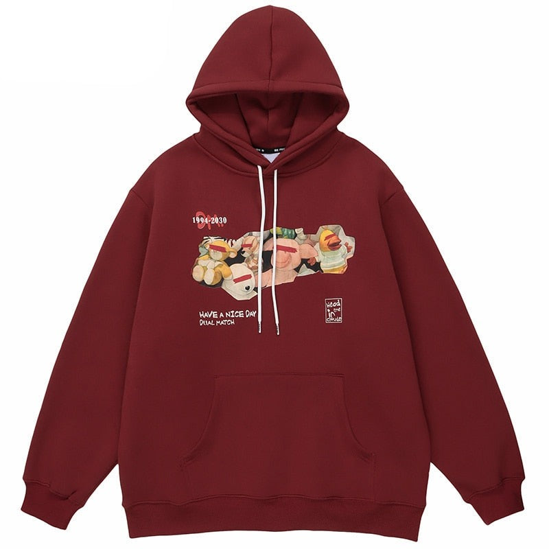 "Have A Nice Day" Unisex Men Women Streetwear Graphic Hoodie Daulet Apparel