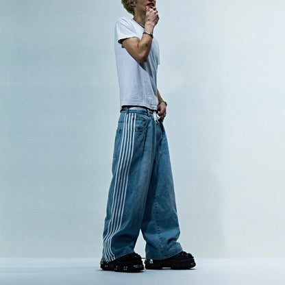 simplicity vintage baggy black jeans denim gym 2024 new pants mens womens harajuku casual pants y2k new high waist men clothing ripped baggy denim