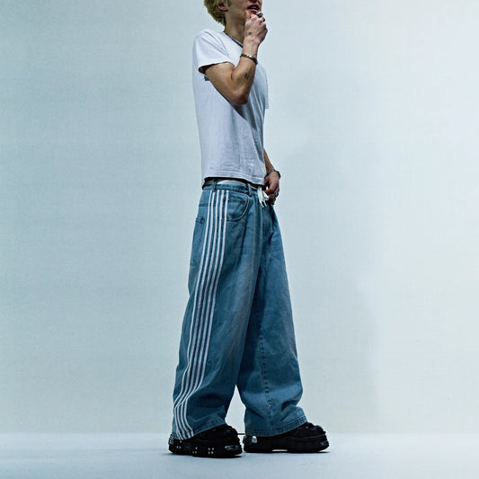 simplicity vintage baggy black jeans denim gym 2024 new pants mens womens harajuku casual pants y2k new high waist men clothing ripped baggy denim