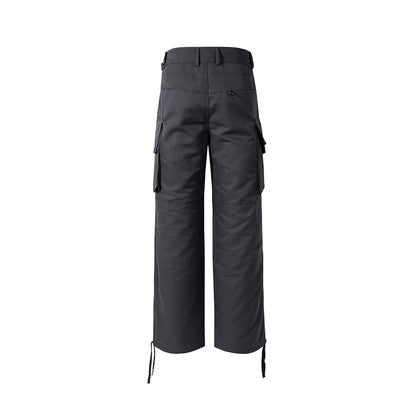 y2k blue zipper multi pocekts baggy cargo pants for men straight pantalones hombre casual trousers oversized hip hop overalls unique cargo style 2346