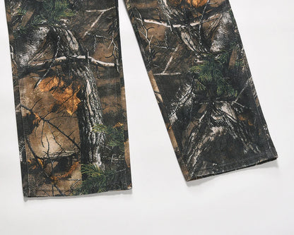 y2k streetwear vintage pantalones hombre trees camouflage jeans cargos for men patchwork straight baggy casual denim trousers 1 unique cargo style 4628