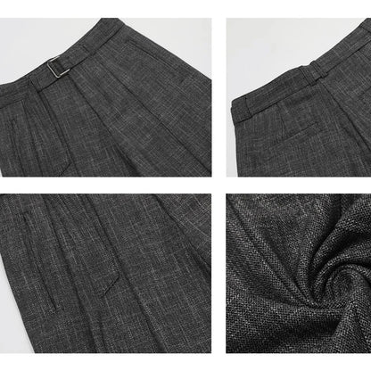 men women streetwear fashion loose casual belt wide leg suit pant boyfriend straight trousers baggy pants unique default style 2240