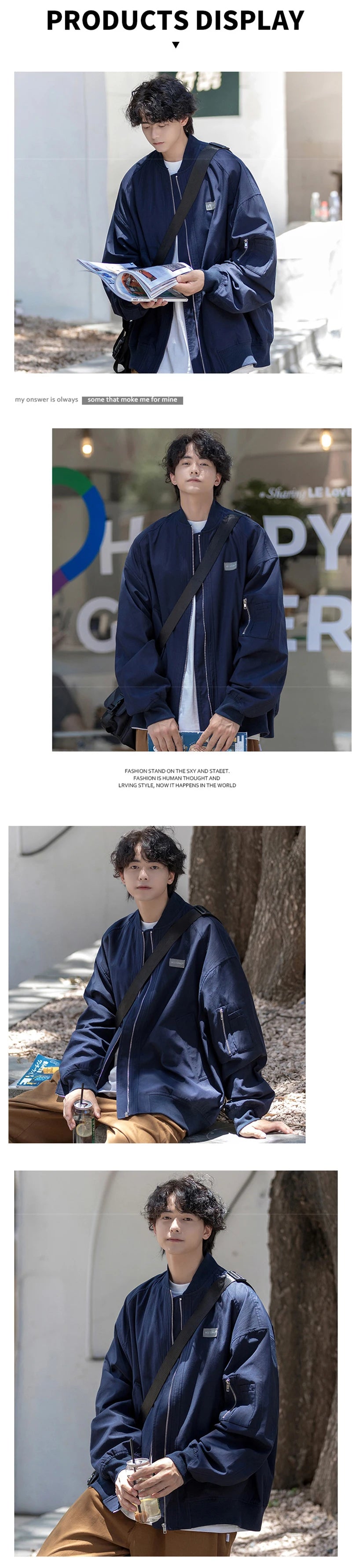 new letter label varsity jackets for men american fashion zipper pocket bomber jacket y2k vintage loose patchwork casual coat unique default style 52